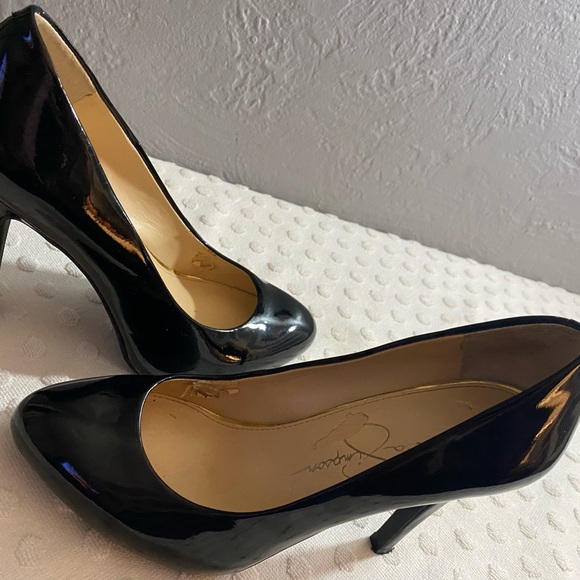 JESSICA SIMPSON Black Patent Malia Heels - Picture 16 of 16